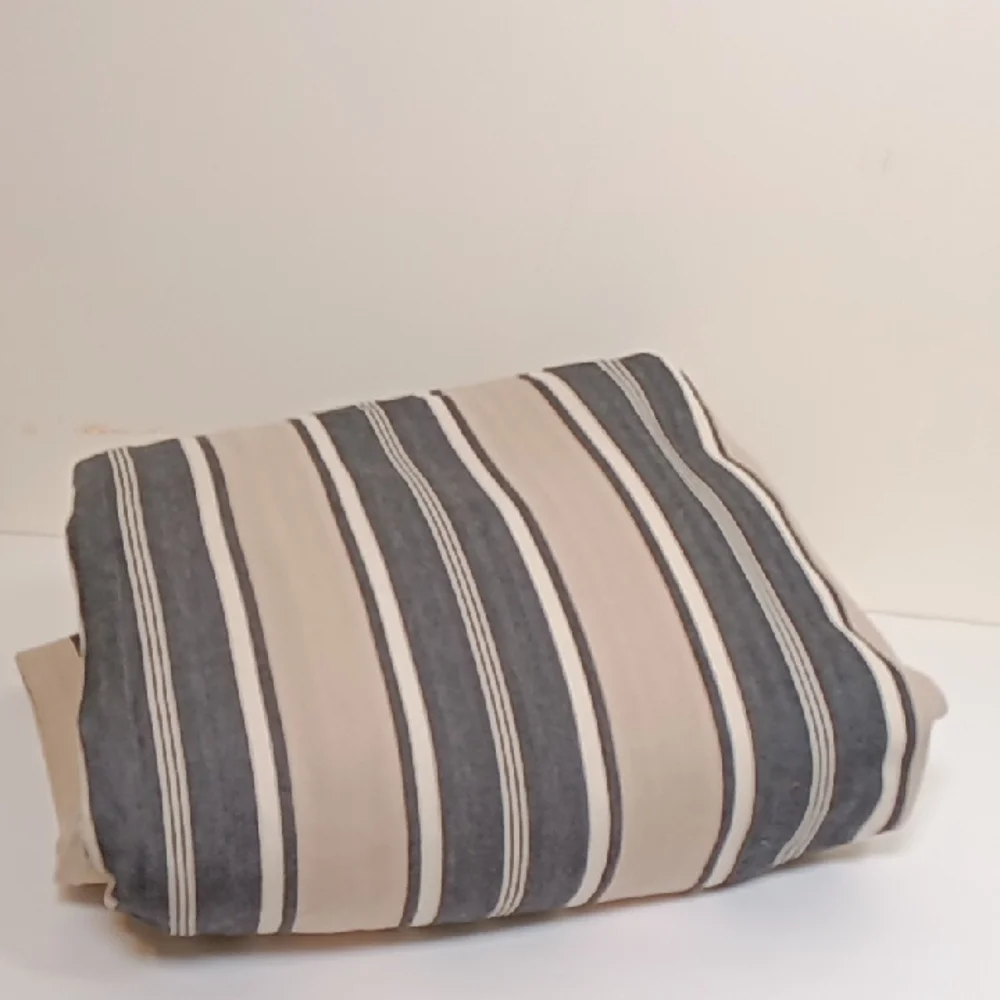Pottery Barn Cotton Herringbone Awning Stripe King Duvet